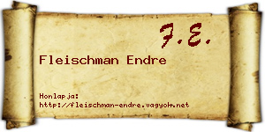 Fleischman Endre névjegykártya