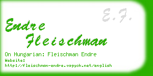 endre fleischman business card